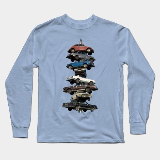 Get Your Cars Stacked Up! (Spindle) Long Sleeve T-Shirt by YJ PRINTART